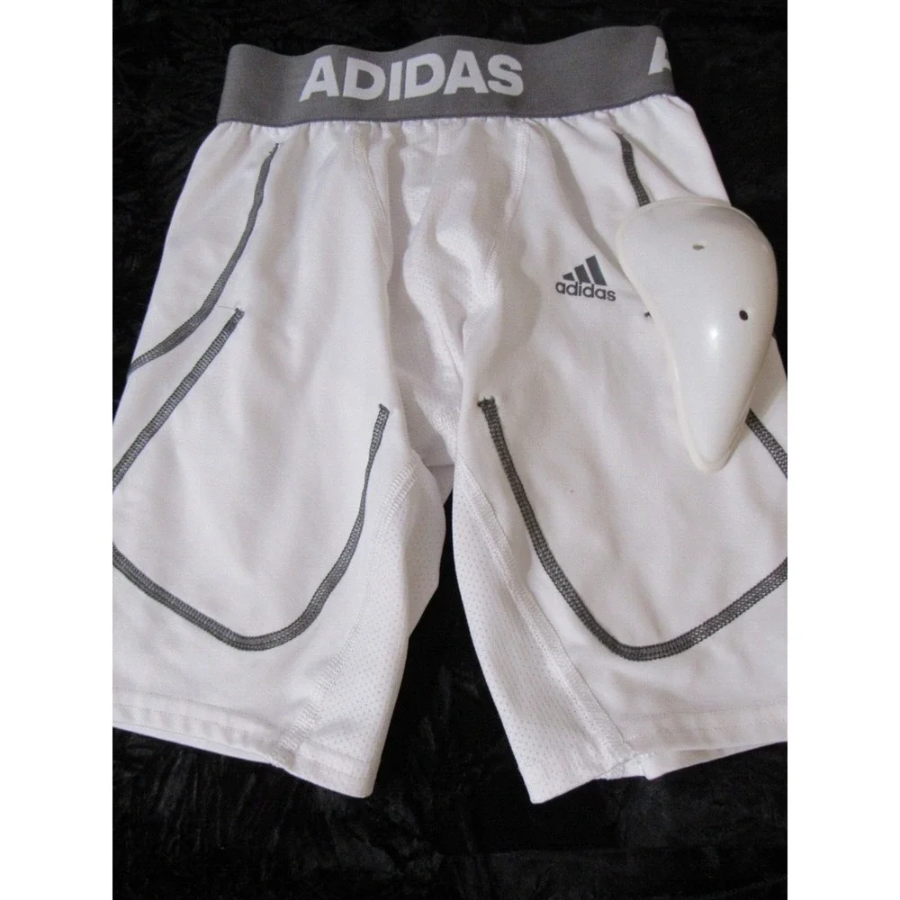 Adidas Youth Baseball‎ Sliding Shorts White/ with Cup Size Youth Small